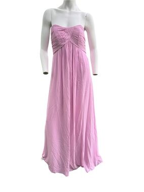 Strapless Blush Empire-Waist Maxi Dress